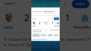 ⚽🏆 France ligue 1 full time result today Lens 2-1 Marseille👏⚽