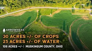 LAND FOR SALE: 108 Acres +/- with Row Crops, Timber, and Wetlands | Muskingum County, Ohio