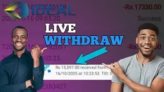 IDEAL app live WITHDRAWAL proofs || task earning app || Online Earn With Saad