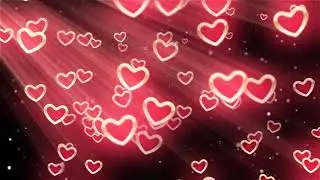 Neon Lights Love Heart red Lights Hearts Romantic Abstract Glow valentine's day relaxing screensaver