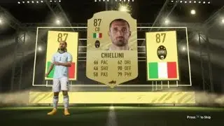 Chiellini packed in a small prime gold players pack FIFA 21