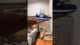 LV trainer damier Lv blue run away