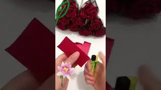 как сделать розочки из лент #DIY #лайфхаки #своимируками #hendmade