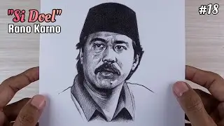 Menggambar Si Doel Rano Karno dengan Pensil | Sketsa Realis Legenda Indonesia
