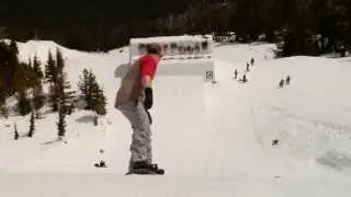 John Laing, Backside 180 Mt Bachelor - Snowboarder Magazine Superpark 17