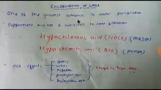 Chlorination of water