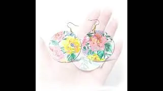 Handmade Recycled Paper Statement Earrings. Link in description. 💐