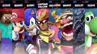 Super Smash Bros. Ultimate - Team Steve vs Random Team (Stamina Battle)