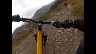 Brad following Phil Jympar (Blue Run) Antur Stiniog 14 09 14