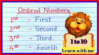 Ordinals number 1 to 10 || 1 to 10 ordinal number ||Ordinals 1 to 10 || Ordinals || Ordinal numbers