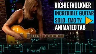 RICHIE FAULKNER OF JUDAS PRIEST ROCKS INCREDIBLE GUITAR SOLO EMGTV - Animated Tab - Guitar Tutorial