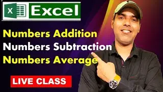 Addition Subtraction Average Function in Excel 