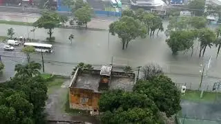 Roads Get Submerged as Rain Water Accumulates in Streets During Storm - 1325021