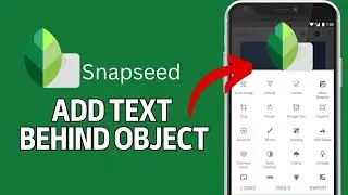 Как добавить текст за объектом в Snapseed 2024?