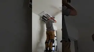 3 Zone Ceiling Cassette Mitsubishi Ductless HVAC System Install in San Jose, CA #shorts