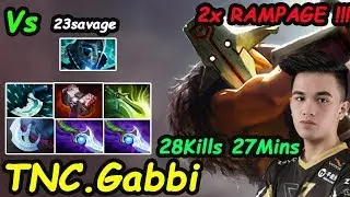 TNC Gabbi - [Juggernaut] CHAOS MODE 2x Rampage Vs 23savage [Phantom Assassin] | Dota2 7.20 Rank