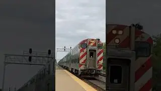 Metra Inbound to Chicago makes a stop in Naperville Illinois