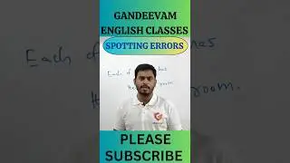 Spotting Errors #spottingerrors #grammar #englishgrammar#ssccgl#sscchsl#bankexam#sentencecorrection