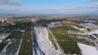 Corigliano Calabro, ripresa dal Drone altitudine max 171 metri - neve