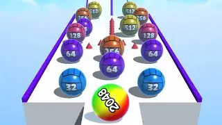 Ball Merge 2048 👩‍❤️‍💋‍👩🎱🐣 MAX LEVELS!! All Levels Gameplay Android, iOS NEW UPDATE