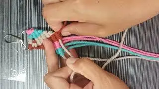 Tutorial Gantungan kunci macrame untuk pemula/ TUTORIAL MACRAME SIMPLE