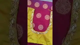 Handmade brooches blouse for silk saree