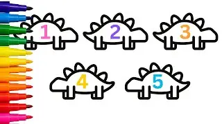 LEARN COUNTING FOR TODDLERS | 1 TO 5 NUMBERS COUNTING | LET&rsquo;S COUNT WITH DINASOUS !?