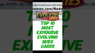 NEW Top 10 Most Expensive Evolving Skies Pok&eacute;mon Cards #evoskies #moonbreon #umbreon #evocries #BFTJ