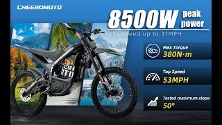 8500W 72V Electric Dirt Bike for Adults | Powerful Off-Road E-Motorcycle with Removable Battery