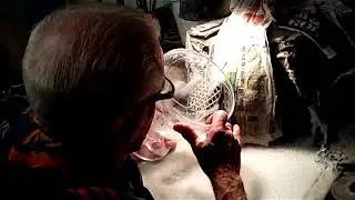 Hand Cutting A Crystal Vase