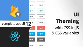 New method - UI theme with CSS variables & CSS-in-JS (JSS) for React - Full app #12