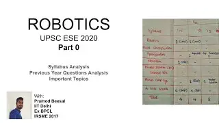 Robotics | Part 0 | Syllabus | Previous Year qn Analysis | Important Topics