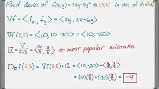 More Directional Derivative Examples