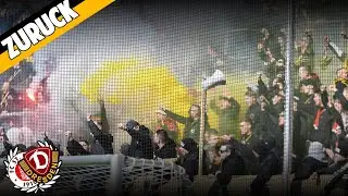 Dynamo Dresden - St  Pauli 1:1 | Dynamo-Ultras Zur&uuml;ck Im K-Block Mit Blocksturm, Rauch Gegen Pauli