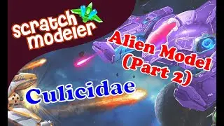 Scratch Model for Space Shooter gamer (Alien Ship 2) #scratch #design #model #spaceship #tutorial