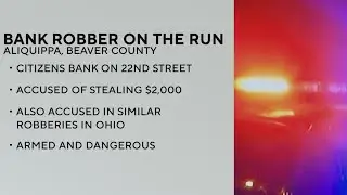 Aliquippa bank robbery suspect allegedly aimed weapon at customers, stole $2,000