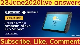 Amazon live quiz answers today in Hindi 23june2020