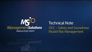 OCC - Safety and Soundness: Model Risk Management