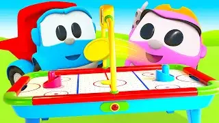 Leo und Co. bauen ein Airhockeyspiel. Neue Folge | Leo der Lastwagen
