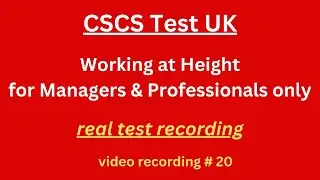 CSCS Card UK | CSCS Test 2024 | CSCS Test for MAP |#cscscard | #20 #workingatheights #manager