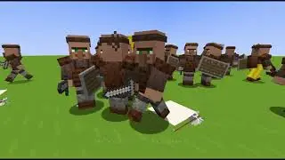 Guard Villagers vs Evokers | Minecraft mob battle