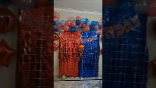 Spyderman theme birthday decoration