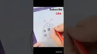 how to draw ladybug 🐞 very easy for kids#youtubeshorts #drawing #ladybug