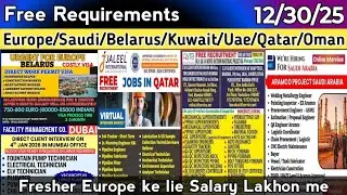 Today Assignment Abroad Time Free jobs in Gulf Saudi Kuwait Uae Qatar Oman Europe 🌍 Belarus in 2026