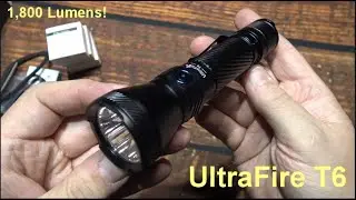 UltraFire T6 Flashlight Kit Review! (1,800 Lumens, 21700, Great for Tactical or EDC Applications!)