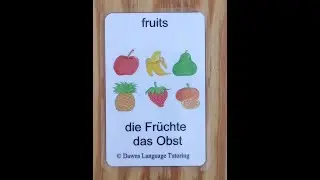 Fruits - die Fr&uuml;chte - das Obst bilingual German and English Flashcards   Deutsch Englisch