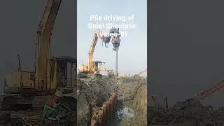 Pile driving of Steel Sheetpile (Video-8)