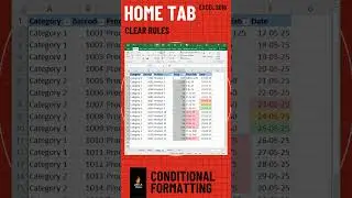 🧹 How to Clear Conditional Formatting Rules in Excel 2016