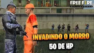 POLICIA vs LADRÃO - INVADINDO O MORRO COM 50 DE VIDA NO FREE FIRE - BIN #freefire #ff