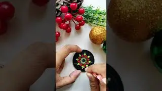 HOW TO MAKE CHRISTMAS ORNAMENTS #shorts #christmas #christmasornaments #mandala #art #tutorial